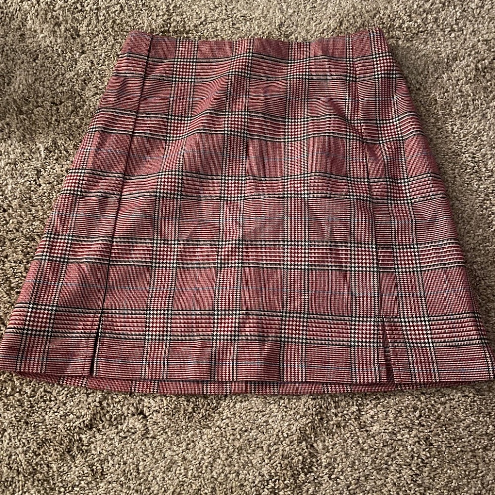 Red Plaid Brandy Melville Skirt